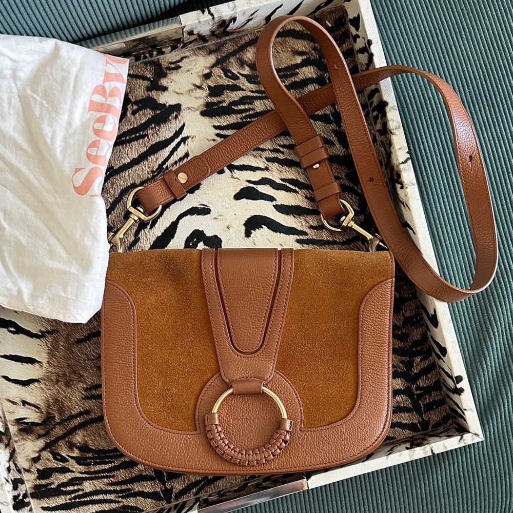 See By Chloe Tan Leather and Suede Crossbody Bag